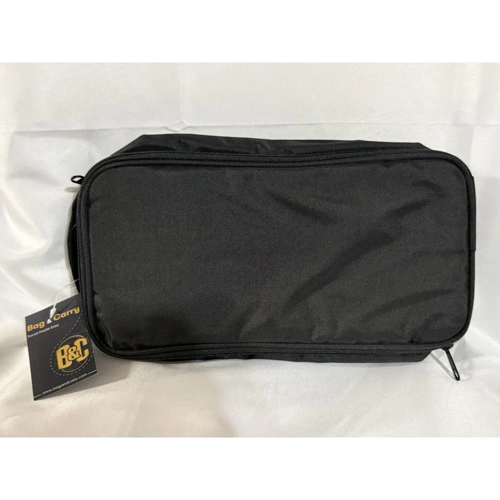 B&C Versatile Hanging Travel Organizer Bag Black Multi- Pockets